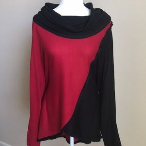 NY Collection Woman color block Blouse NWT